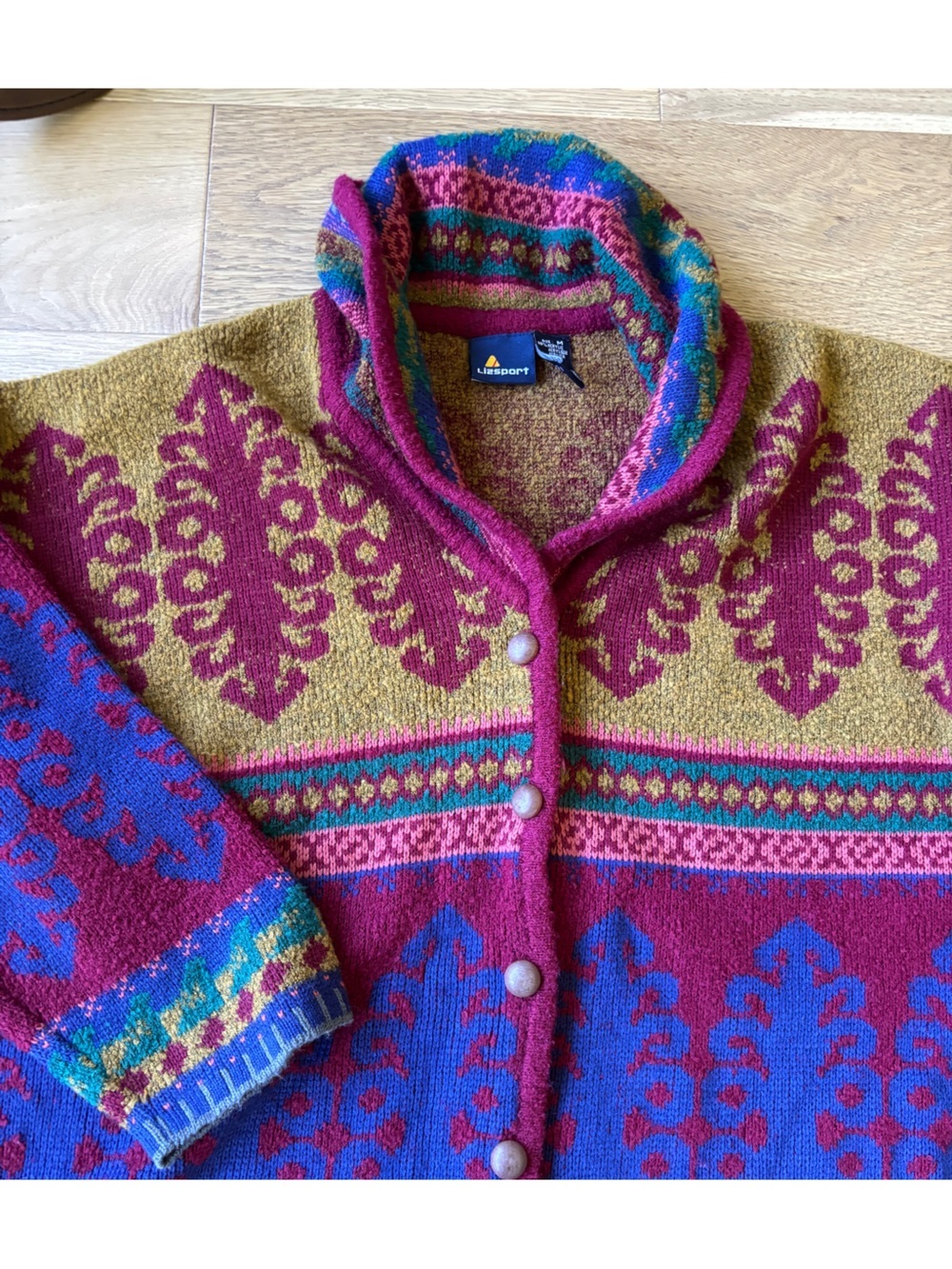 Liz sport western cardigan sweater womens medium